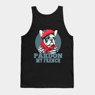 Pardon My French Funny French Bulldog Tank Top